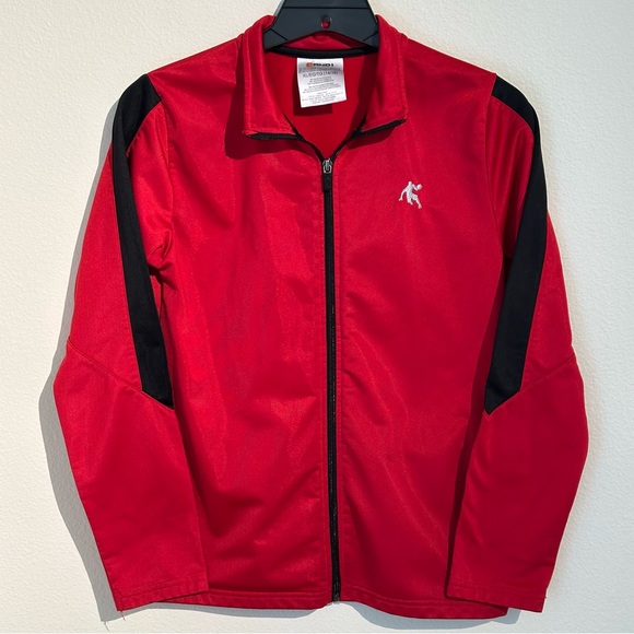 And1 Red and Black Windbreaker Jacket with Full-Length Zipper - Picture 1 of 3